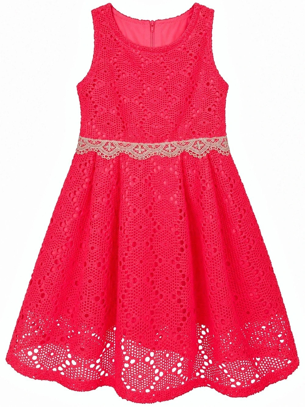 U.S. Polo Assn. Baby Girl Coral Lace Dress 18M